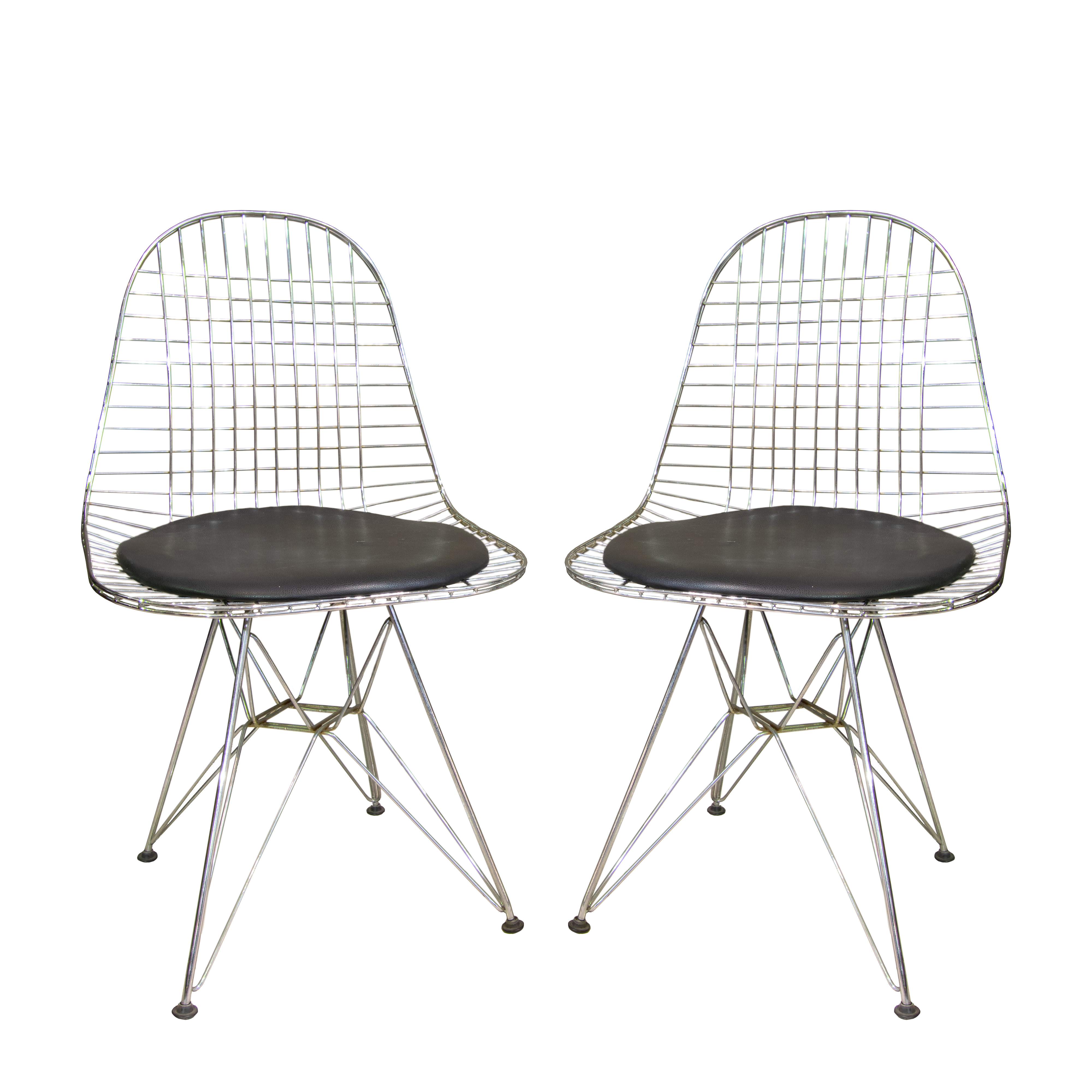 Pair of Vitra DKR wire chairs designed by Charles & Ray Eames, c1951: R4,000 each