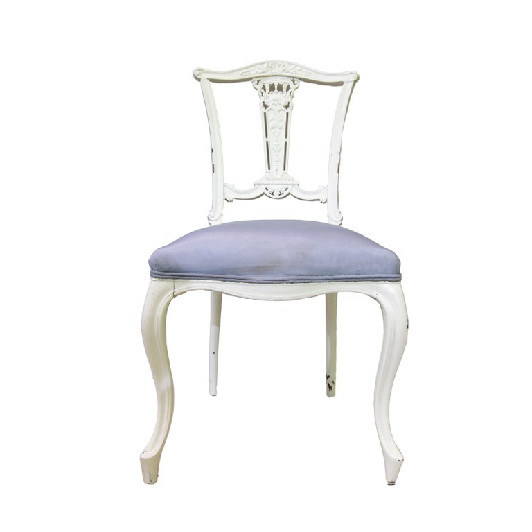 White painted Queen Anne style chair: R1,500