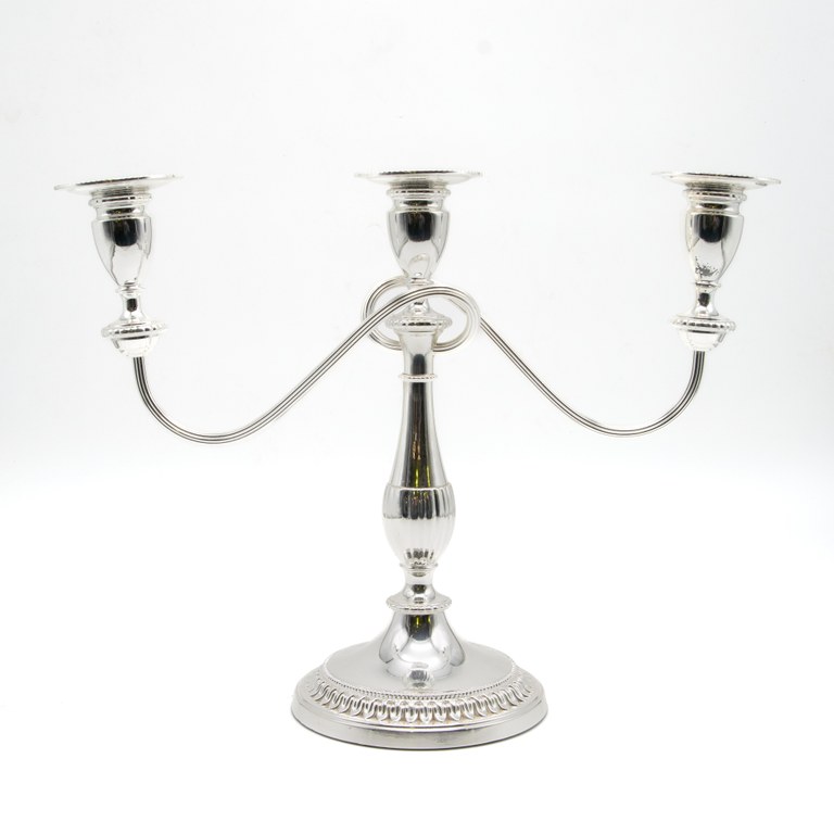 Vintage Viners of Sheffield alpha-plate 3-arm candelabra & epergne: R3,500