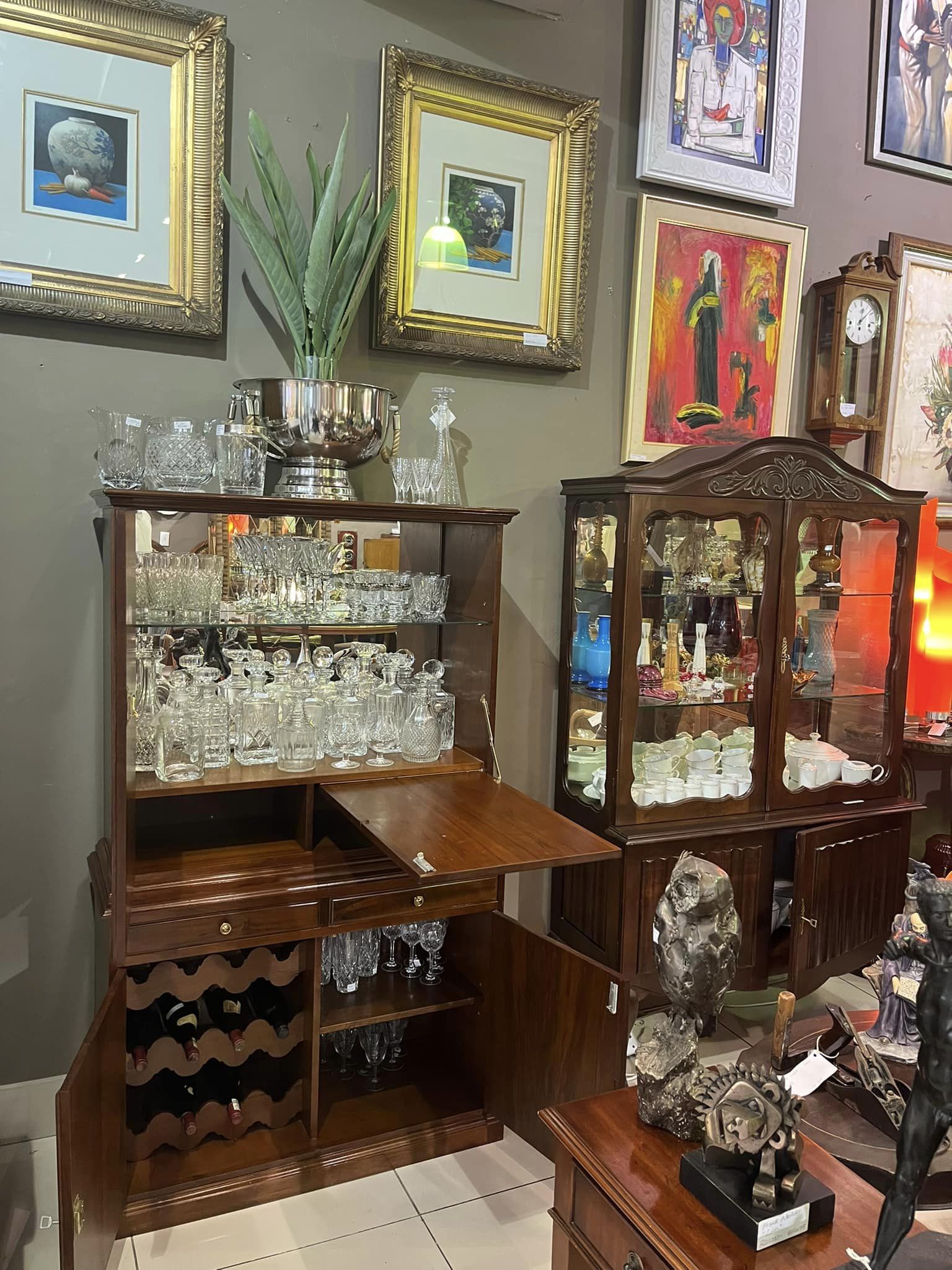 Vintage fall front bar cabinet: R8,000