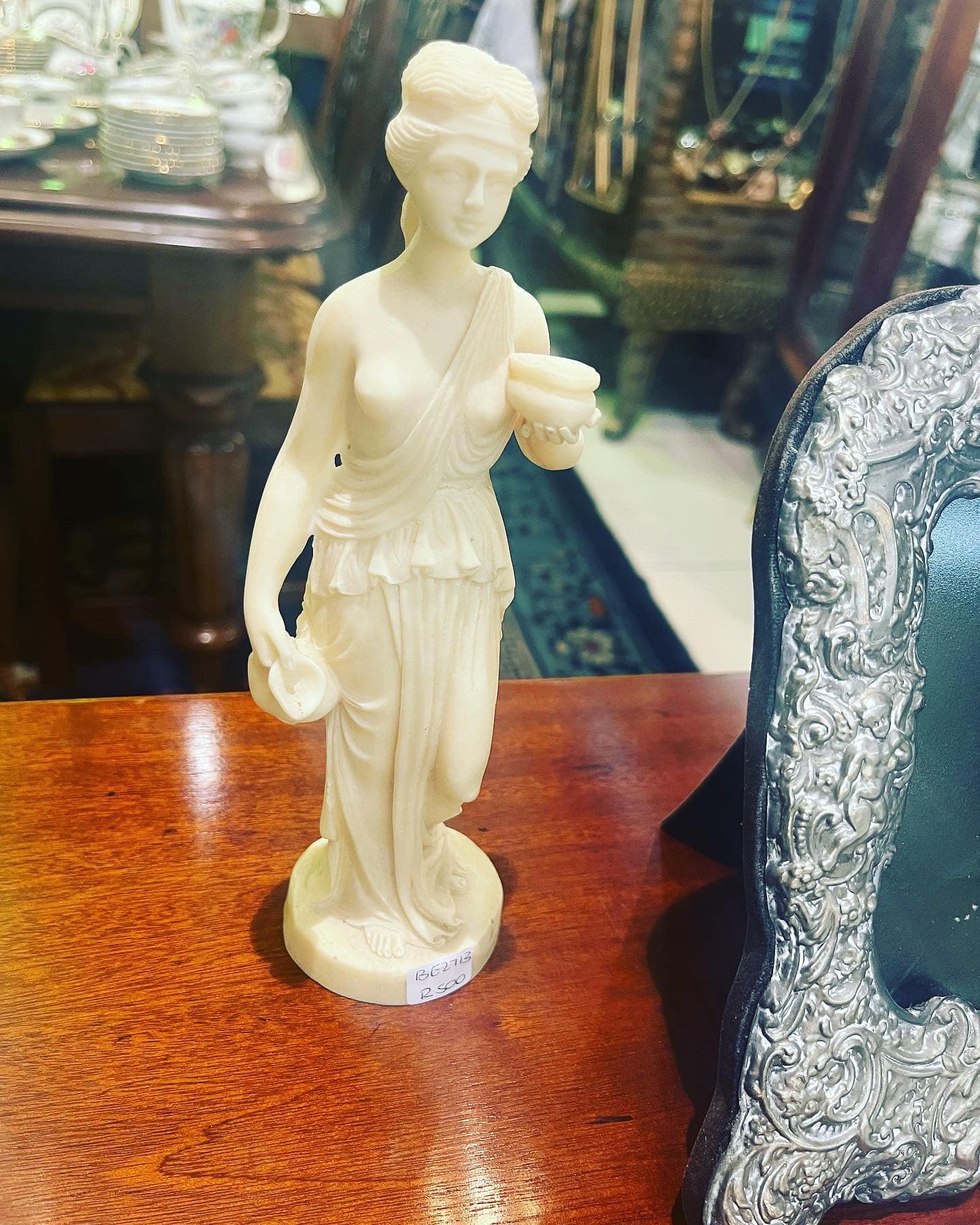 Lovely statue of Hebe, Greek goddess of youth: R500