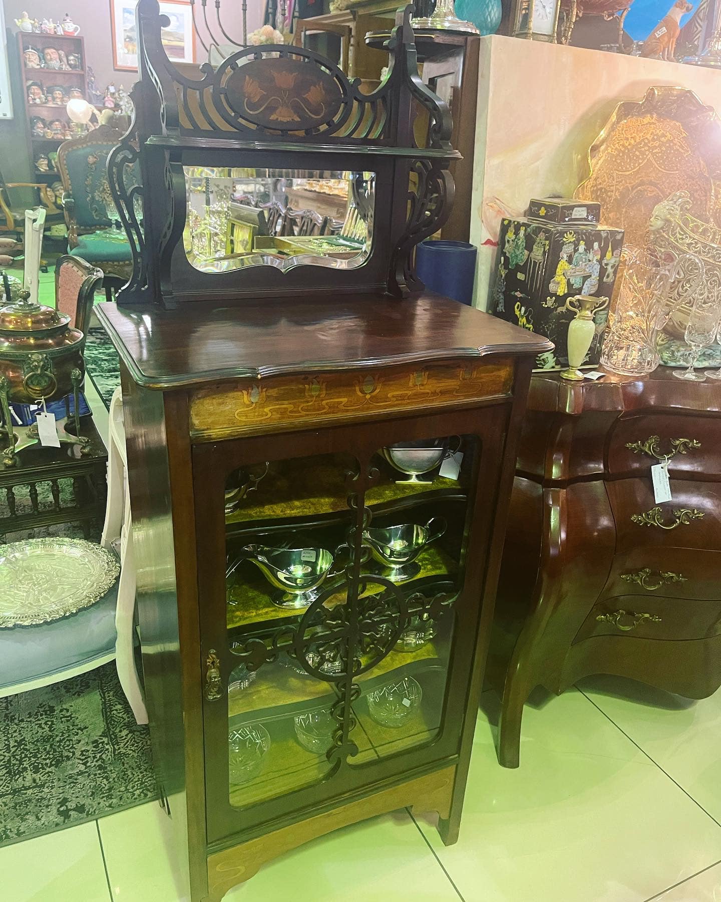 Art Nouveau music cabinet