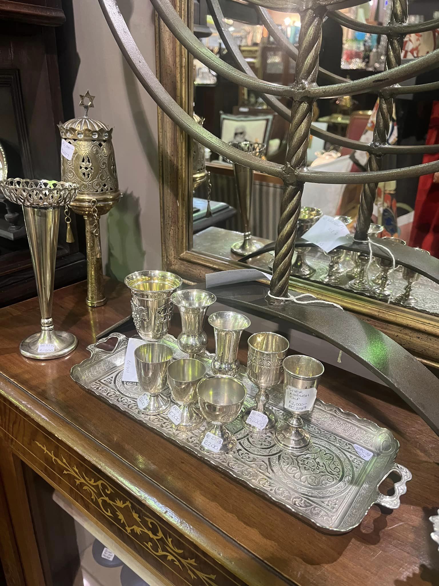 Silver kiddush cups