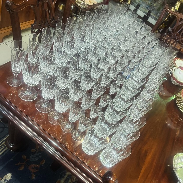 Stuart 96-piece Abbey crystal glasses (12 setting with 8 glasses per setting)