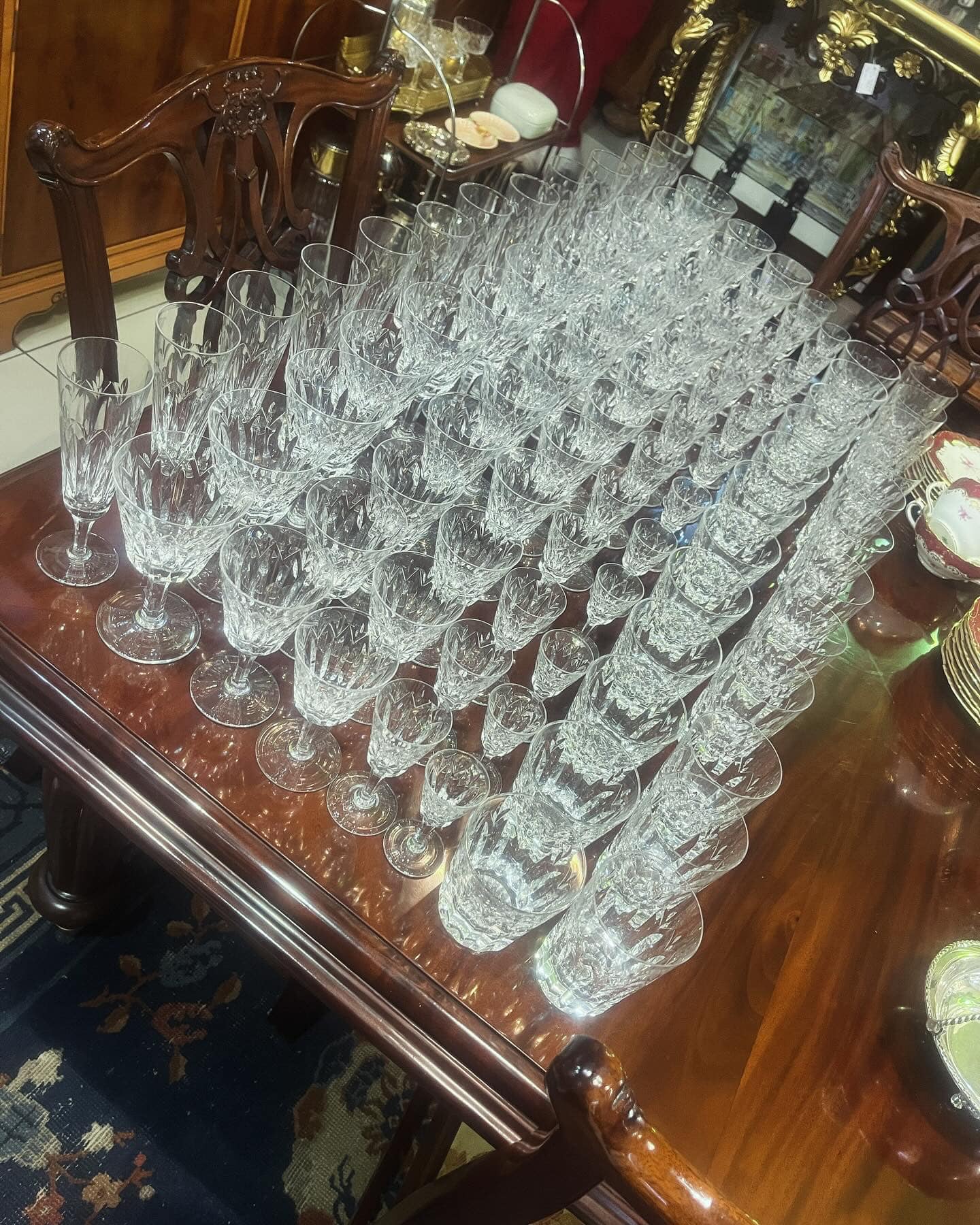 Stuart 96-piece Abbey crystal glasses (12 setting with 8 glasses per setting)