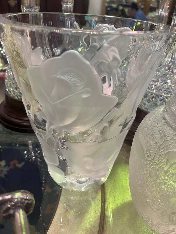 SOLD! Lalique Isphahan Rose vase, c1950