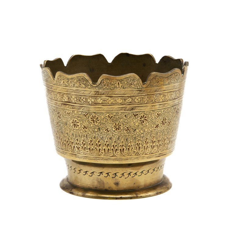SOLD! Vintage brass vase with Arabian engraved inscription: R500
