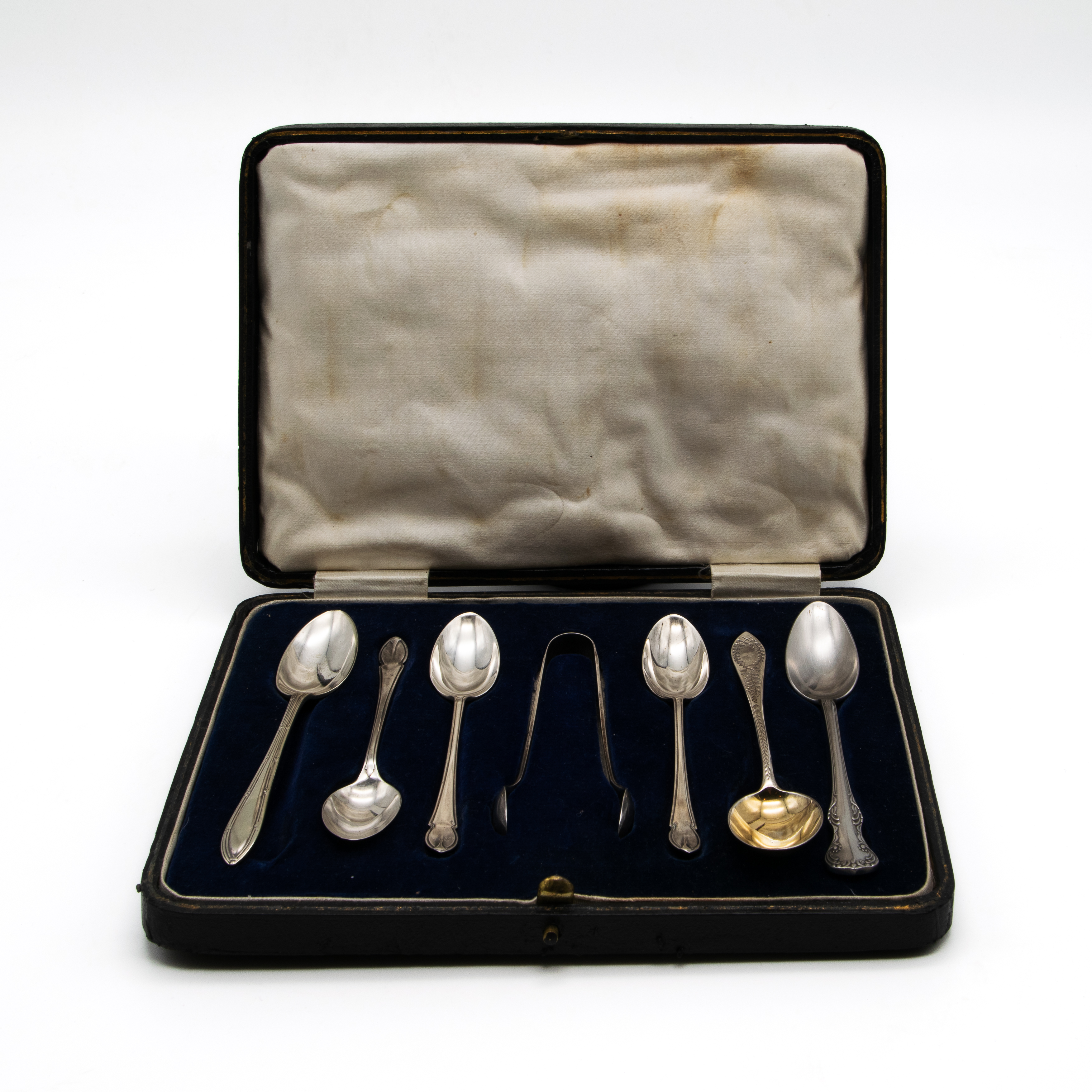 SOLD! Vintage set of 6 silver plated teaspoons and sugar tong: R1,500