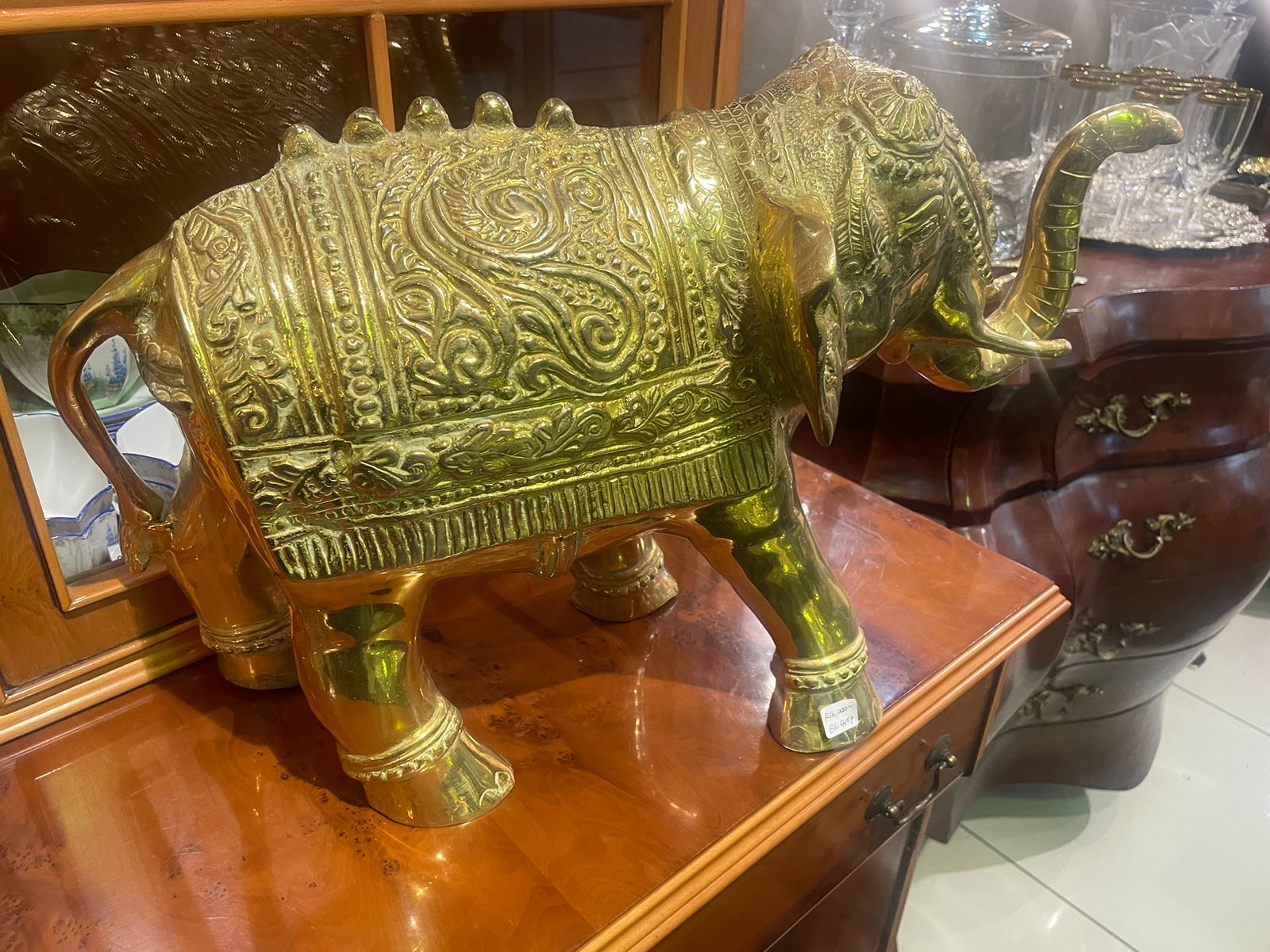 Solid brass elephant