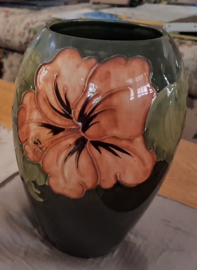 Moorcroft Hibiscus vase: R5,000
