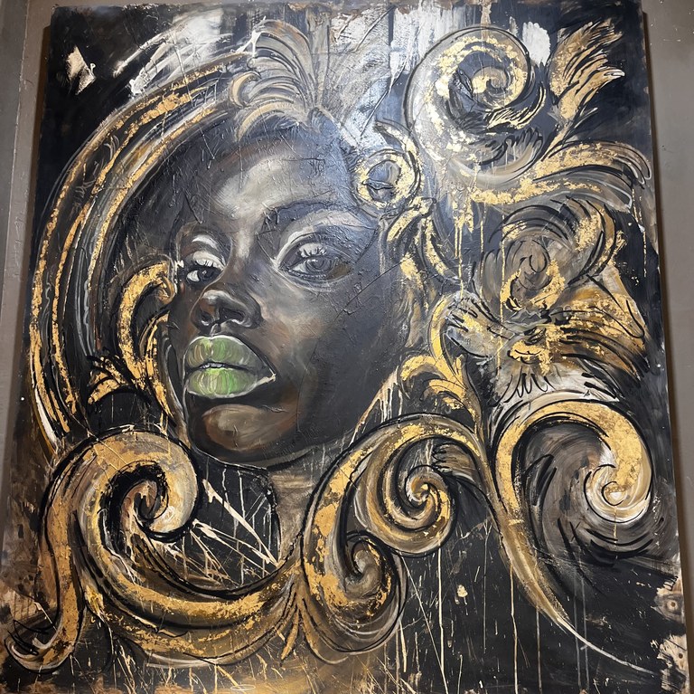 Green lips by Elaine Janse van Rensburg