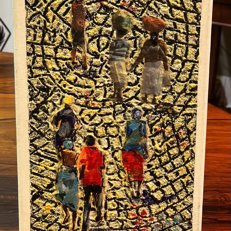 Me and Mom by Petros Mwenga (Mixed Media)