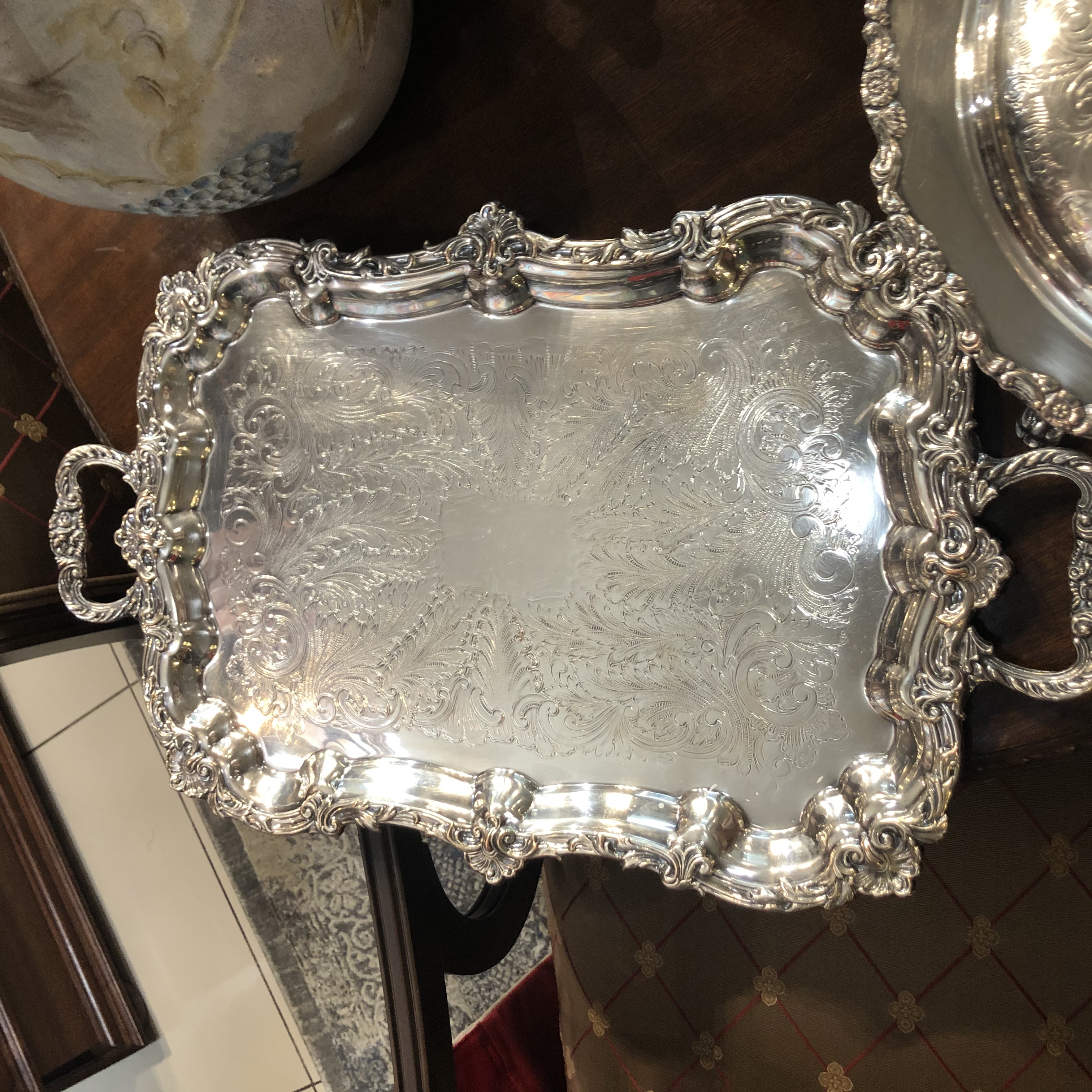 VINTAGE SILVER TRAY