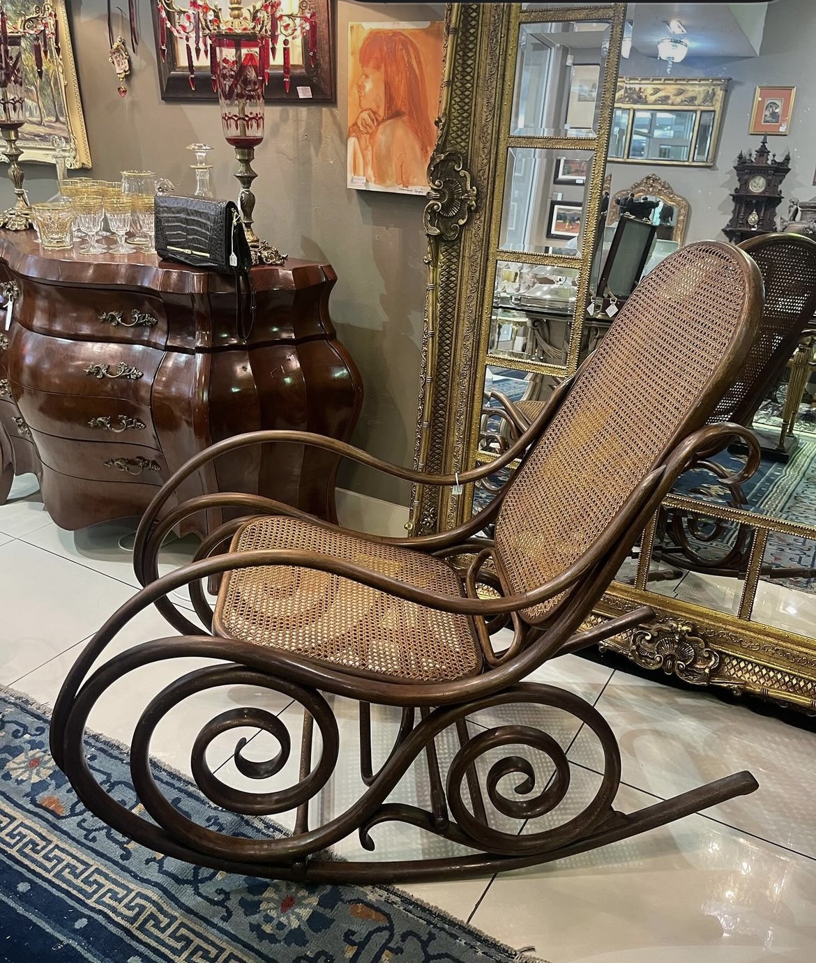 Rocking chair, Jacob & Joseph Kohn, Austria, c1880s