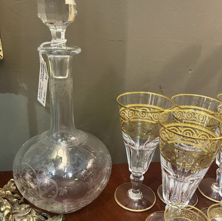 Baccarat crystal decanter, Mid-Century
