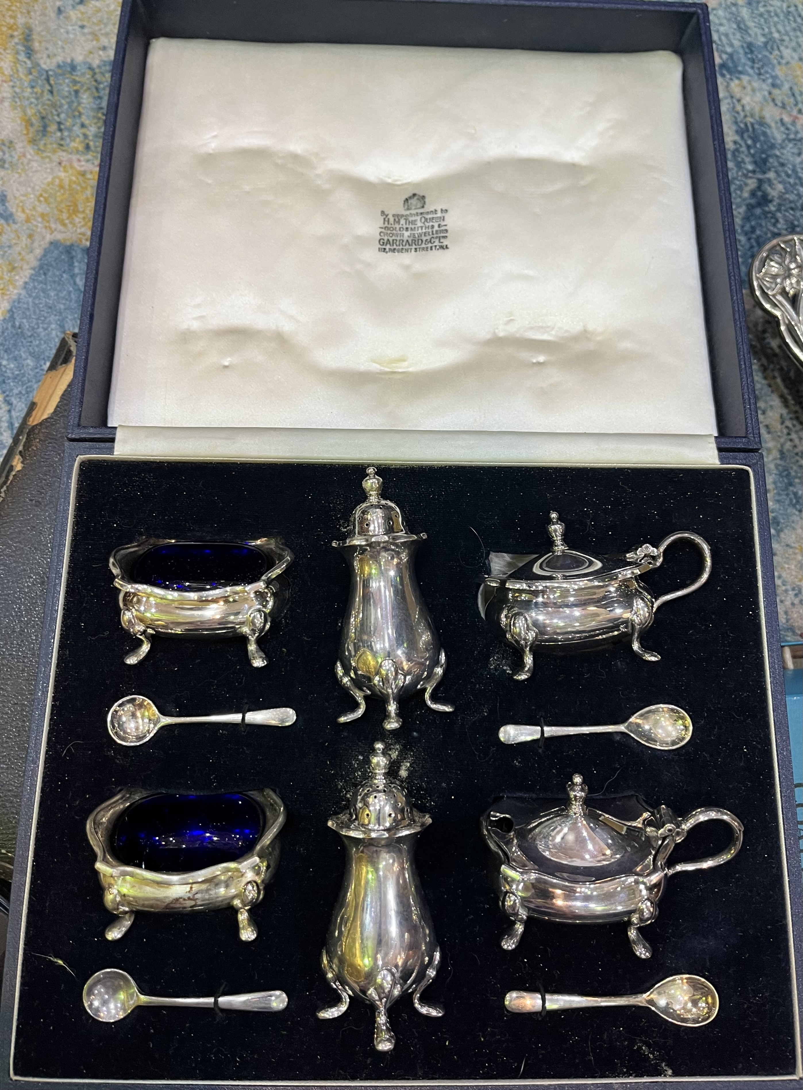 Garrard & Co Regency plate cruet set