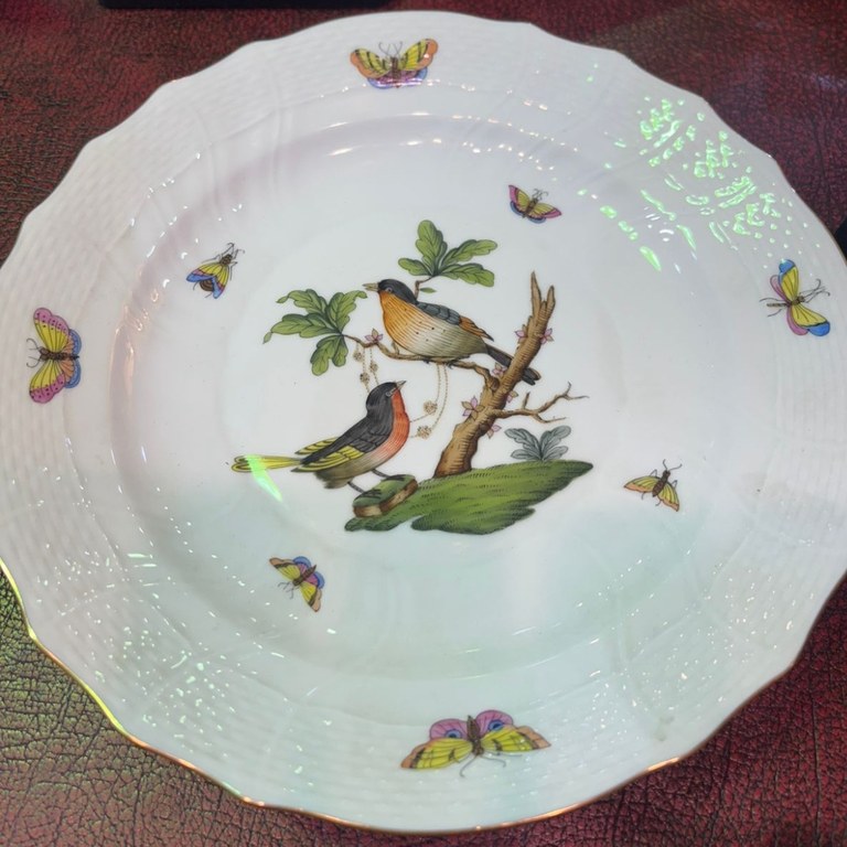 Herend Rothschild bird luncheon plate: R3,500 Herend Rothschild bird luncheon plate: R3,500