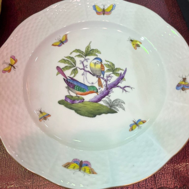 Herend Rothschild bird luncheon plate: R3,500 Herend Rothschild bird luncheon plate: R3,500