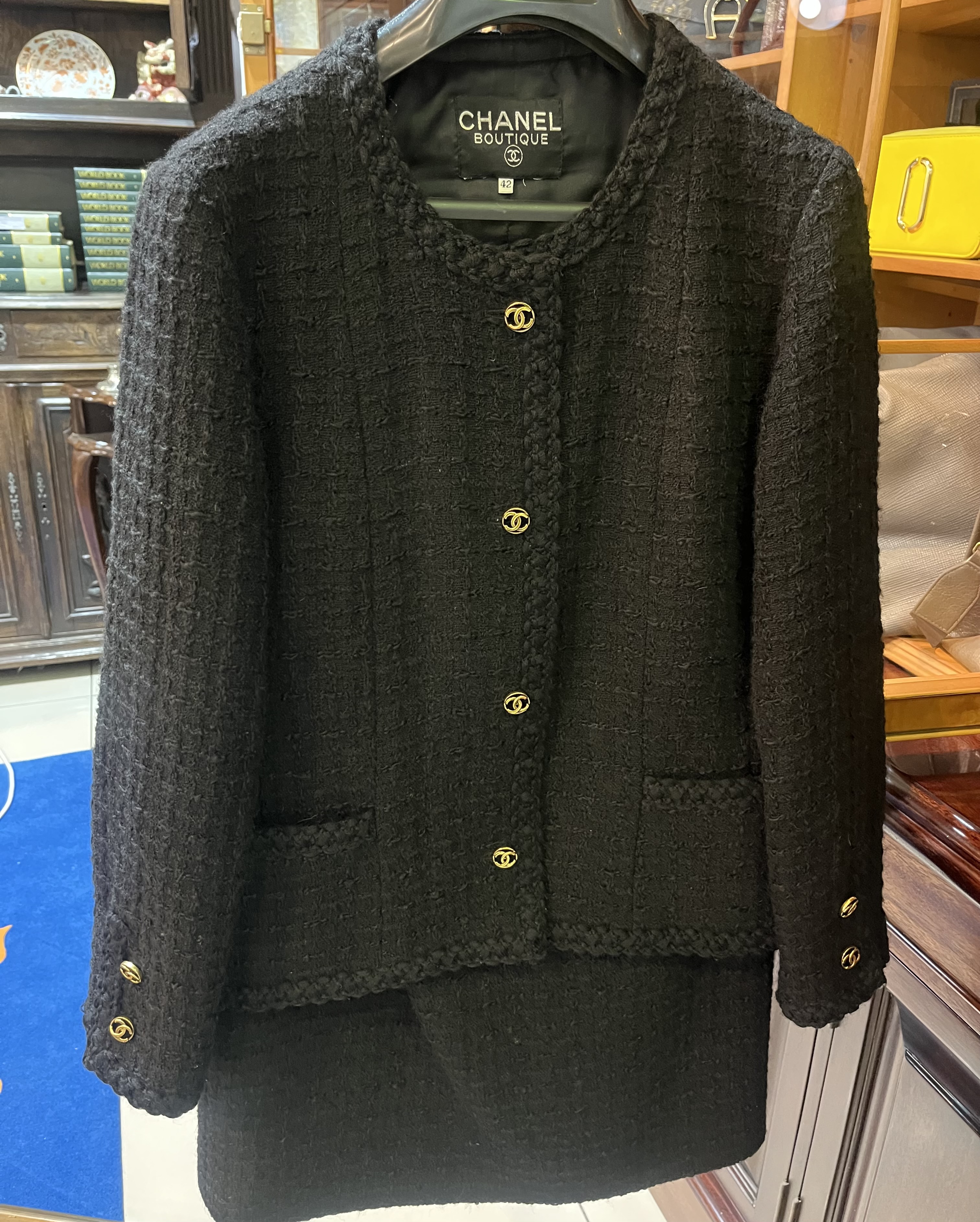 Chanel tweed suit, European size 42: R30,000