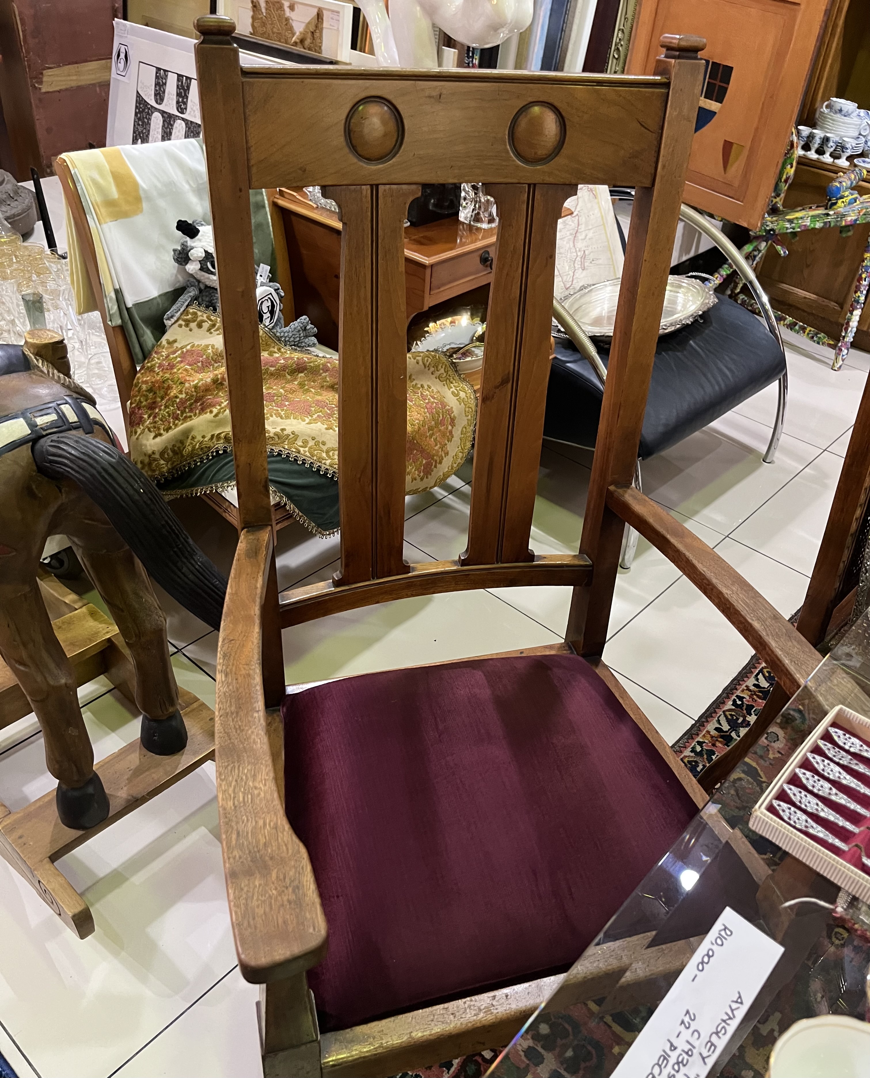 Vintage pair of Arts and Crafts armchairs