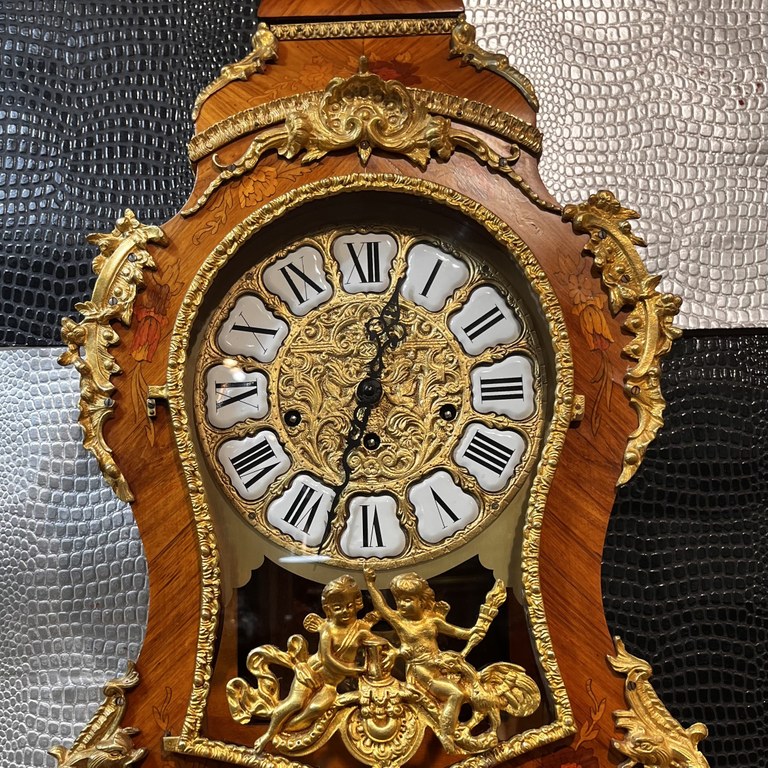 French Style Rococo Bracket Clock on Pedestal: R75,000