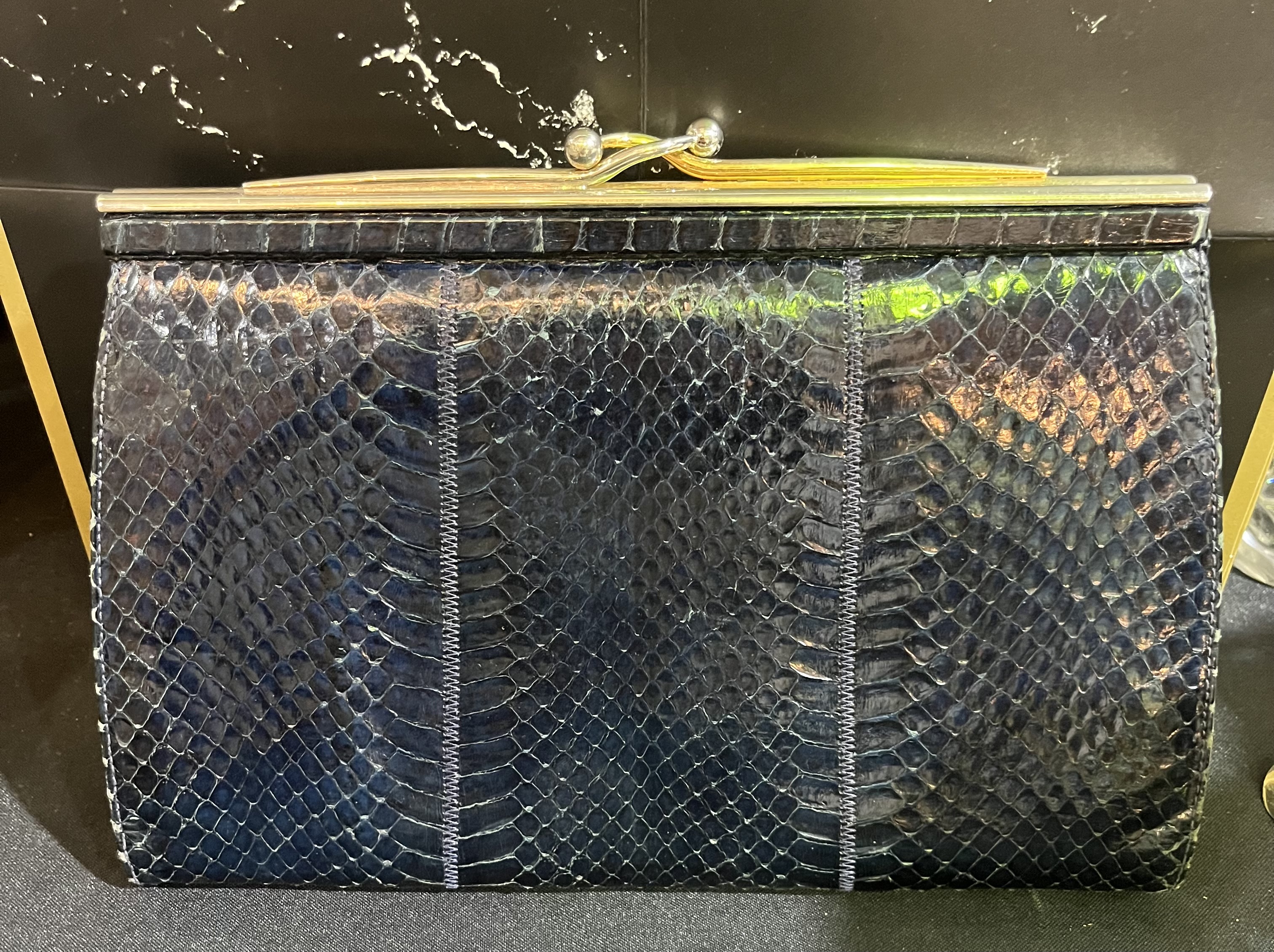 Genuine snake skin clutch, c1970s