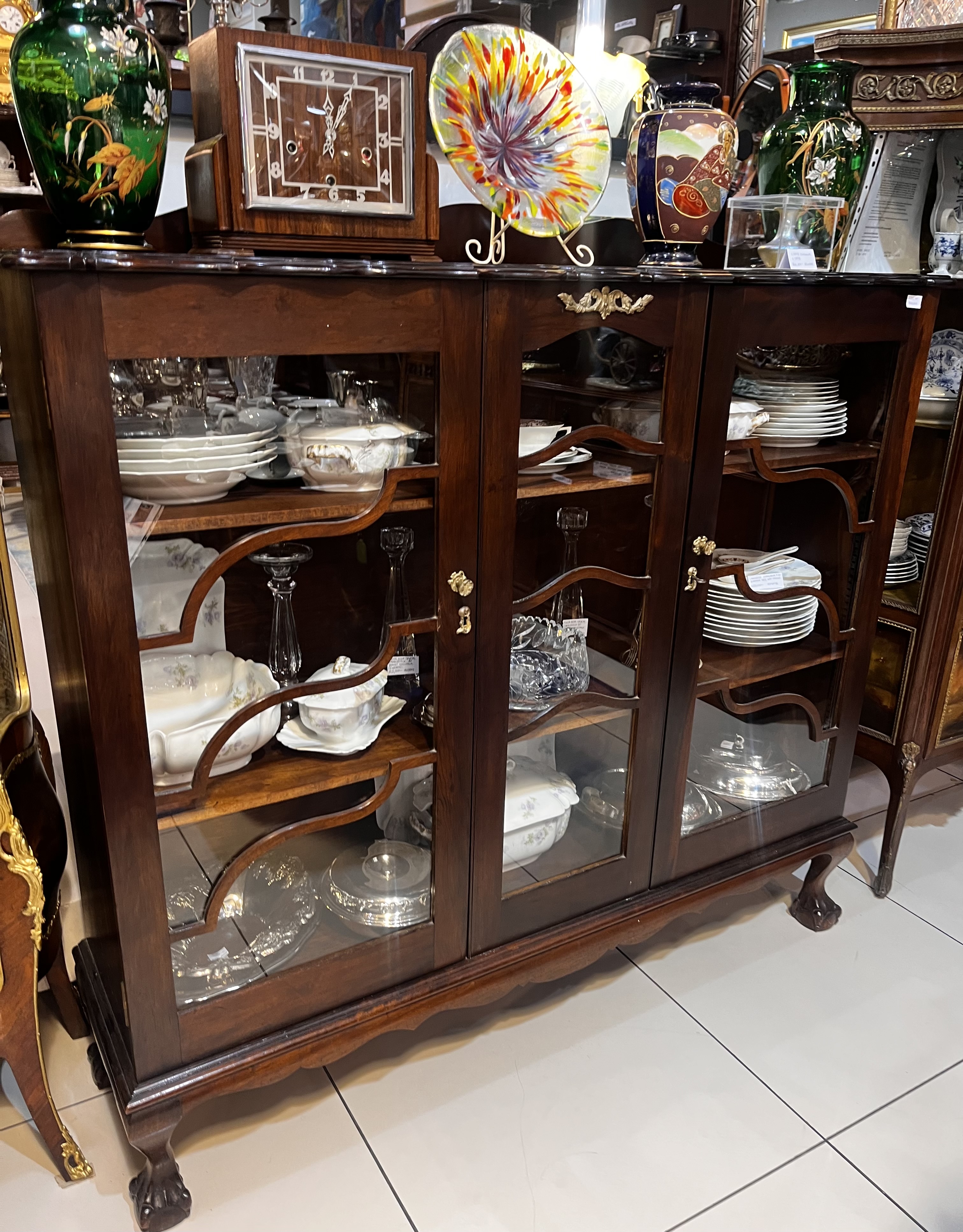 South African Heritage Stinkwood Display Cabinet: R35,000