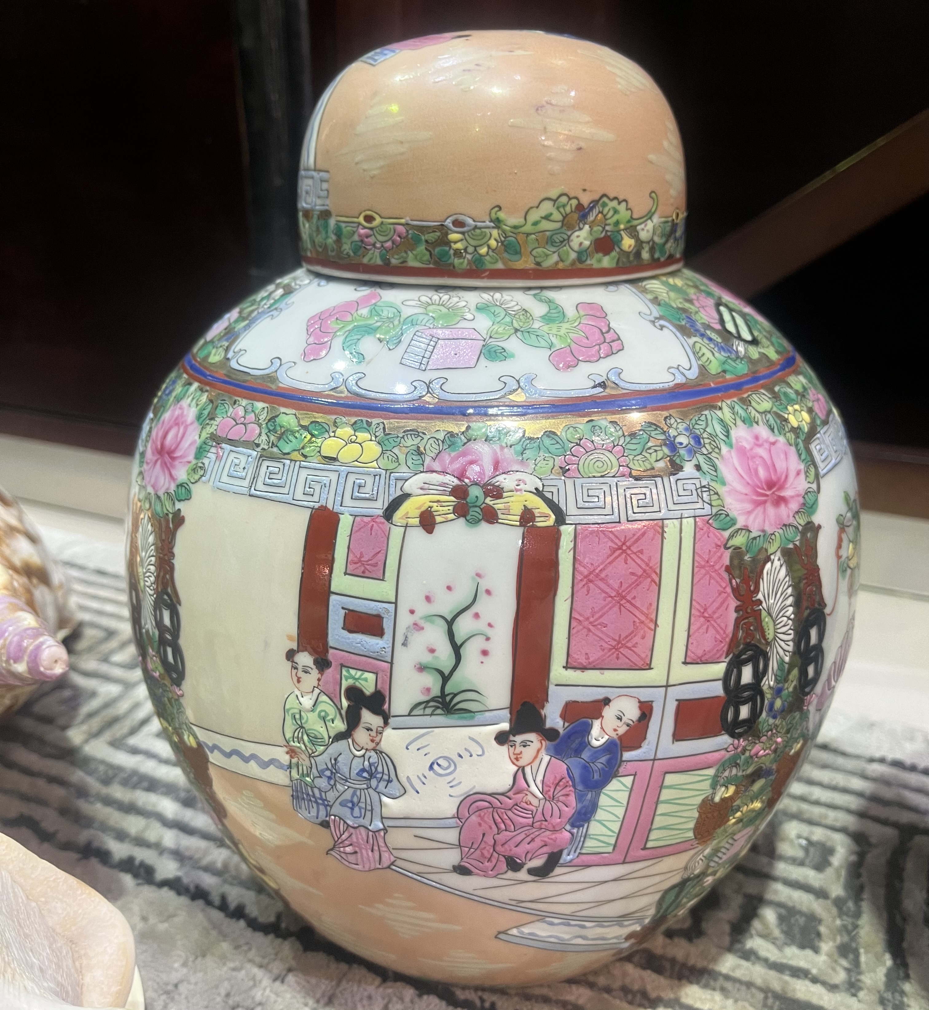 Chinese famille rose ginger jar