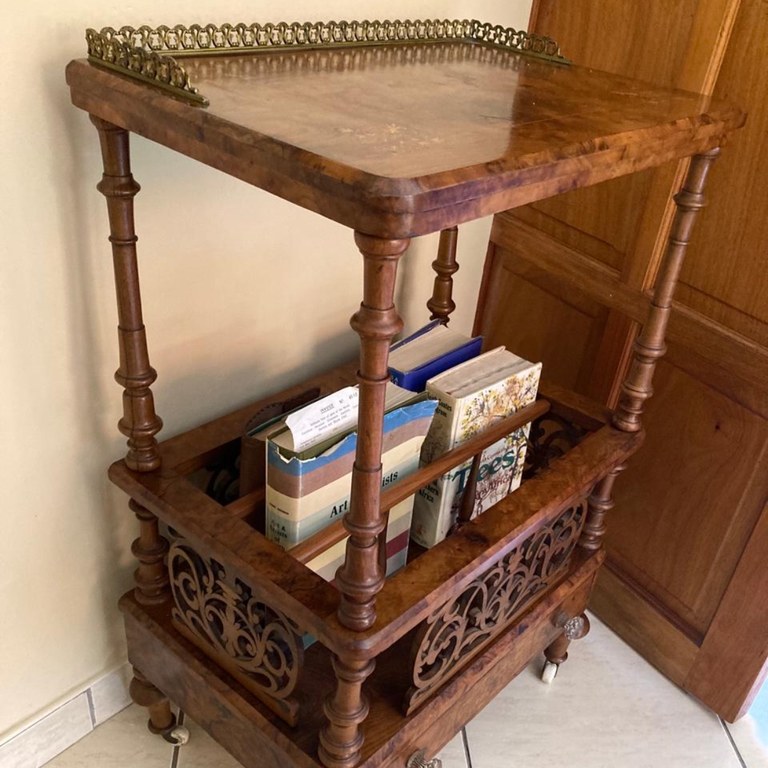 Victorian walnut canterburry: R15,000