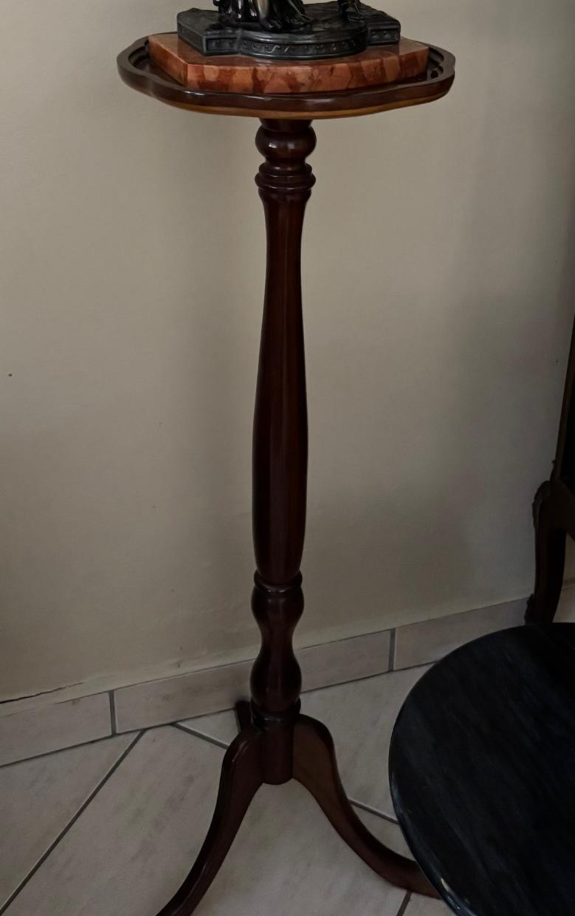 Cherry wood Regency style planter stand: R4,000