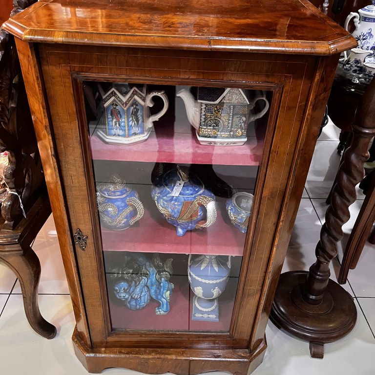 Original Victorian Burr Walnut Music Cabinet: R20,000