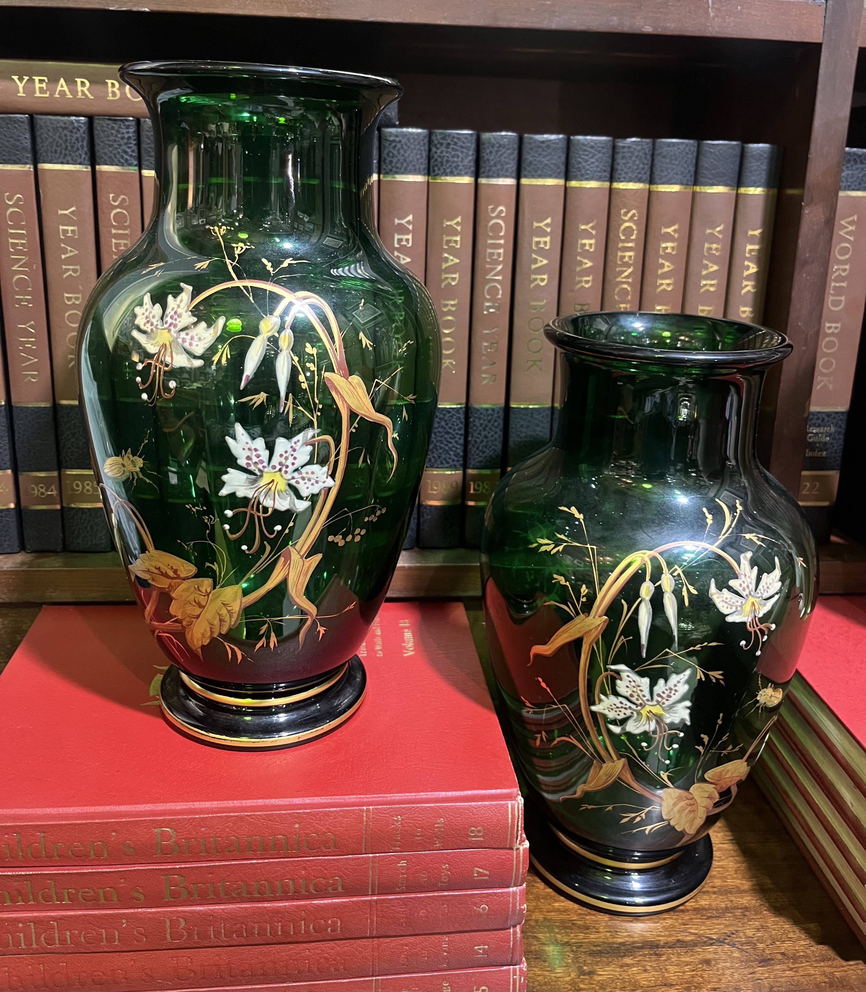 Pair of Austrian hand-painted vases: R10,000
