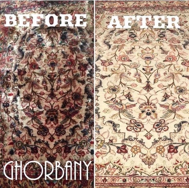 Before and after Ghorbany Riverside Carpet Spa cleaning
