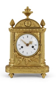 A Louis XVI Gilt-Bronze Mantel Clock, the Case Attributed to Robert Osmond, the Movement Signed Richard Fevrier, Dated 1776