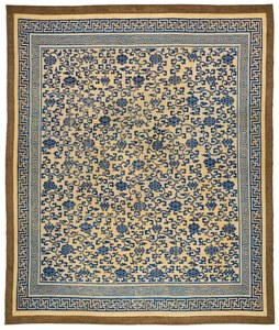 A 'PEONY LATTICE' KANG CARPET