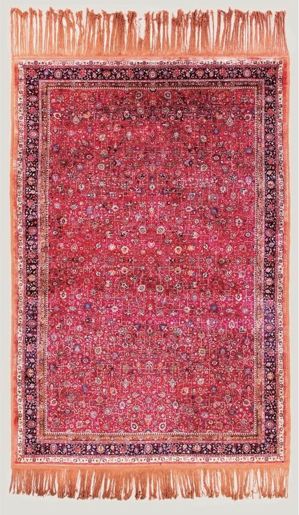 A pure silk Amu Oghli carpet sold in Sotheby's, designed by Abdul Muhammad Amu Oghli