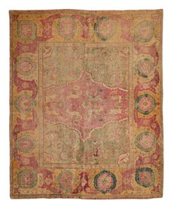 An Isphahan fragmentary rug, Central Persia, 17th Century