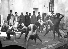 Pahlevani and zoorkhaneh rituals photographed by Antoine Sevruiguin