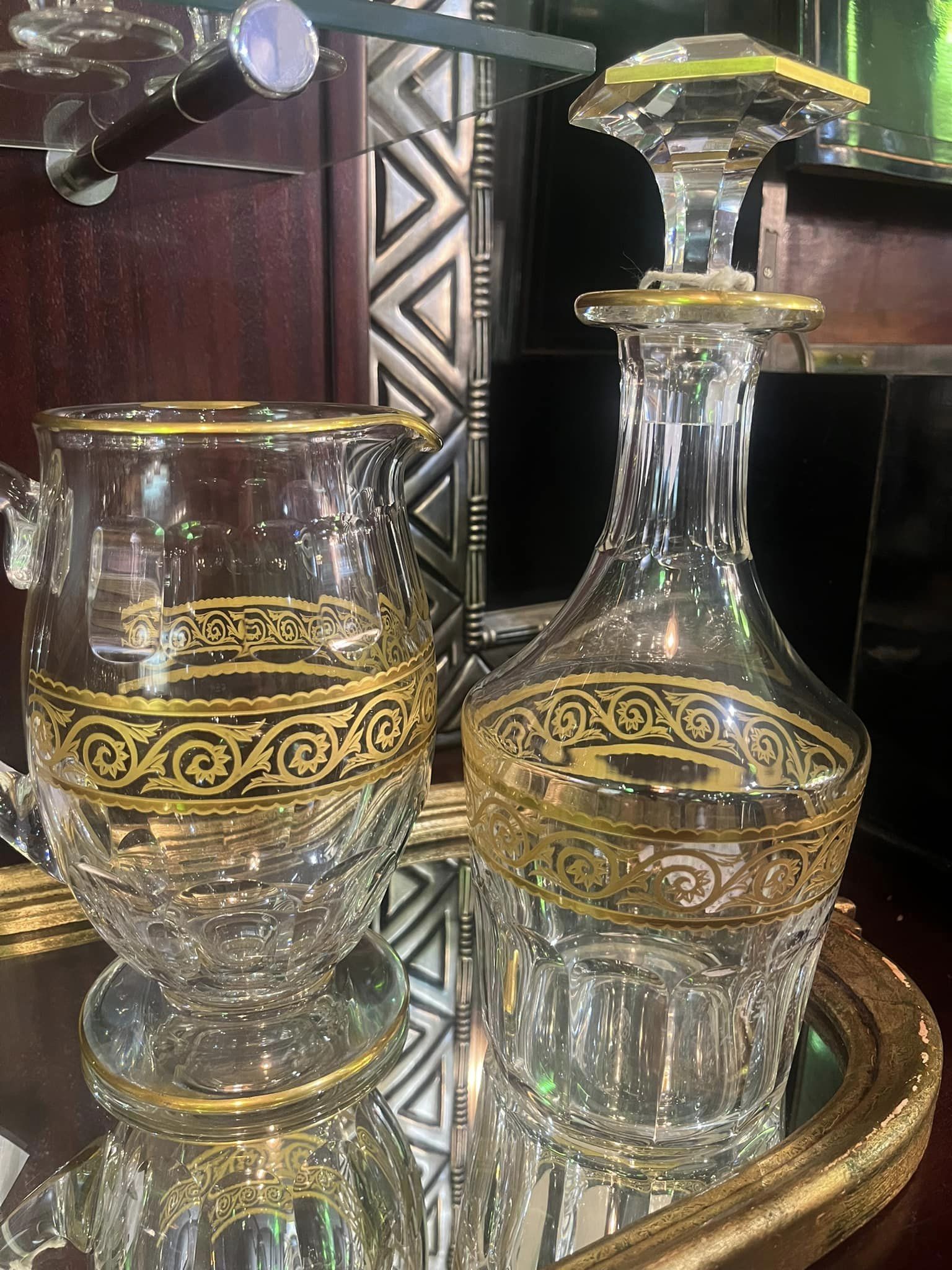 Baccarat Eldorado water jug & decanter, c1980s