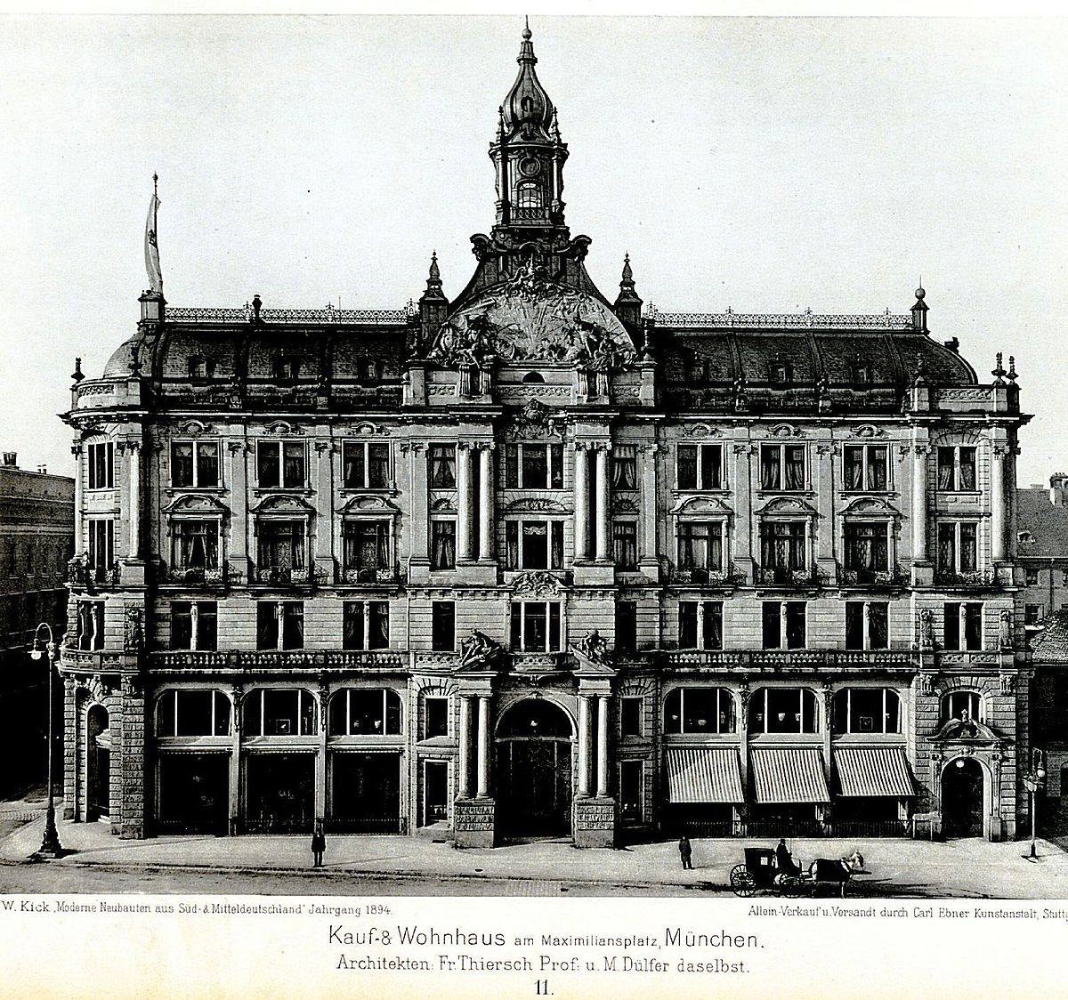  Bernheimer-Haus, which was opened in December 1889 by Prince Regent Luitpold