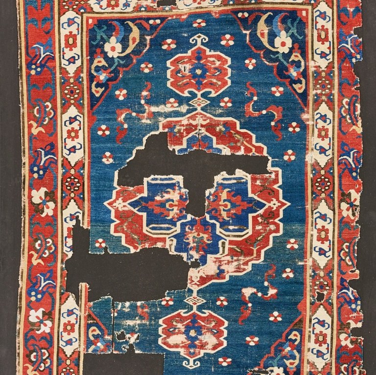 Lot 81, A Karipinar carpet fragment from the Bernheimer collection - Sotheby's