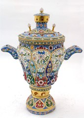 This Golden Samovar (tea maker) - made of Russian Silver & Emamel. from The Russian Silver & Enamel Collection: Ivorymammoth   CC BY-SA 3.0