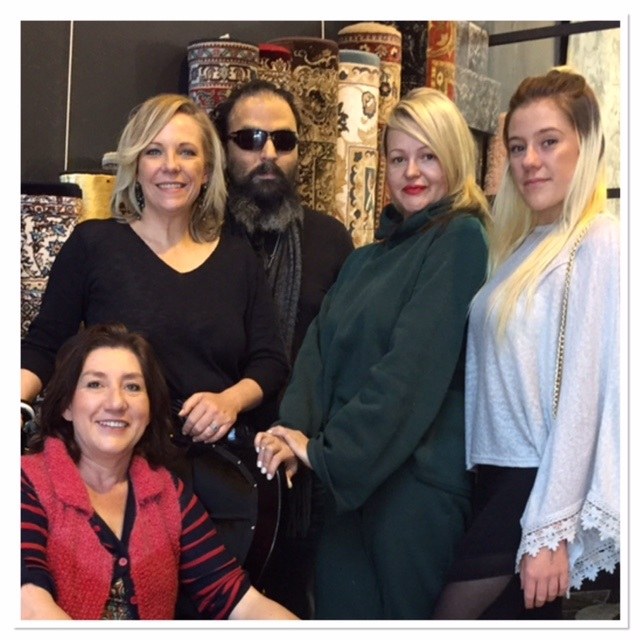 Seated is Adri Neuper of In Eeden Design Concepts and creator of the models. Standing is Vanessa Ghorbany, Shervin Ghorbany, award winning designer and stylist of the models Colette Angelucci, from Colette Living, and Luca Naude