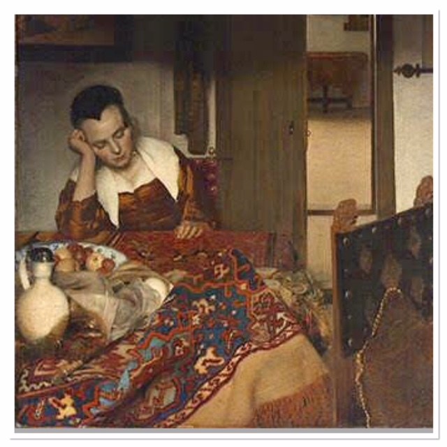 A girl asleep - 1657 - Johannes Vermeer