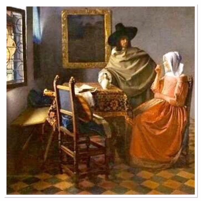The glass of wine - 1660 - Johannes Vermeer