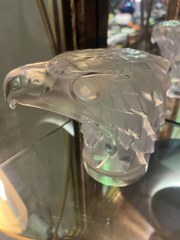 Lalique crystal eagle paper weight, Marc Lalique, mid-Century