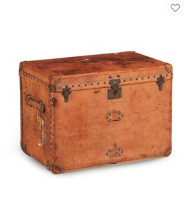 Lyon & Turnbull: LOUIS VUITTON LEATHER TRUNK EARLY 20TH CENTURY