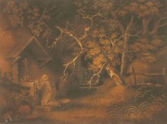 A Hermit by a Wayside Shrine by Benjamin Zobel (early 19th century)