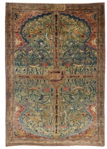Silk Kirman double-niche garden rug sold for 1,076,500 GBP!