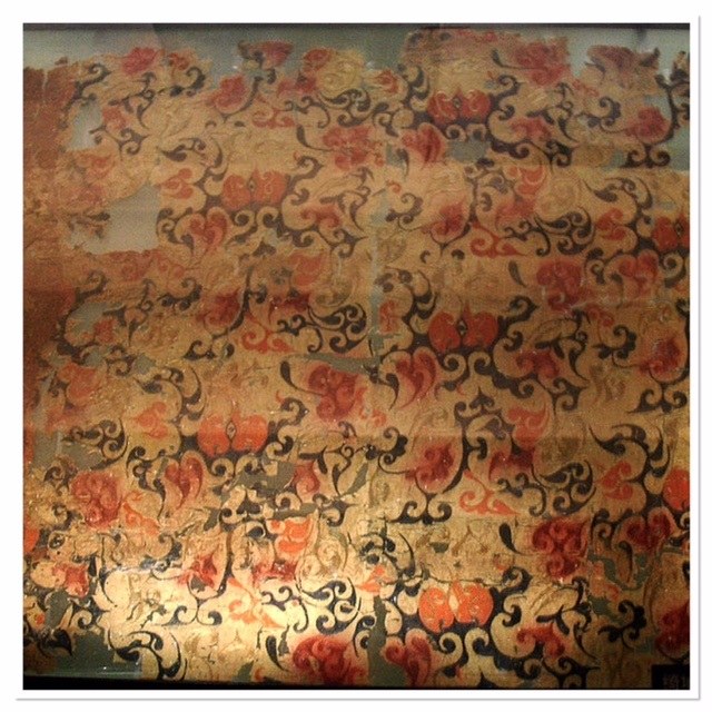 Woven silk textile from Tomb No. 1 at Mawangdui Han tombs site, Changsha, Hunan province, China, 2nd century BCE, Western Han Dynasty